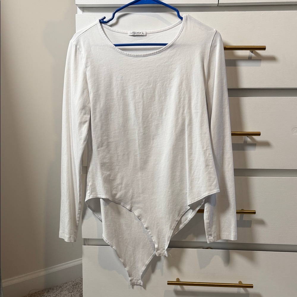 White Long Sleeve Bodysuit